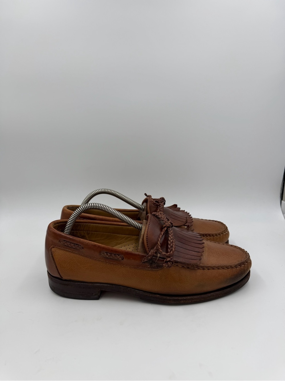 Allen Edmonds Nottingham Loafer Brown & Light Brown Mens Size 7.5 E US